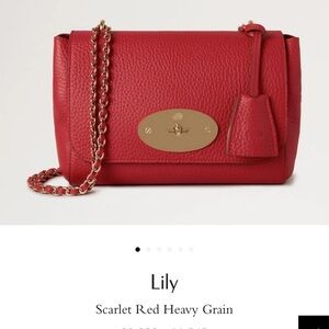 Mulberry Lily Scarlet Red Leather Bag